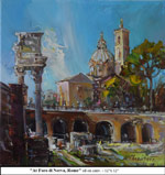 At Foro di Nerva, Rome, Oil on Canvas